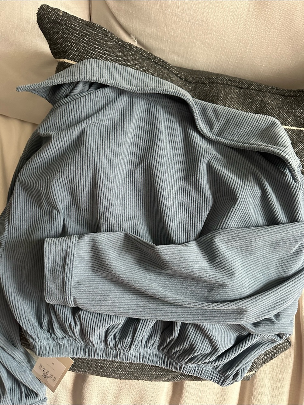 HALARA Light Blue Ribbed Snap-Front Jacket - Picture 3 of 4